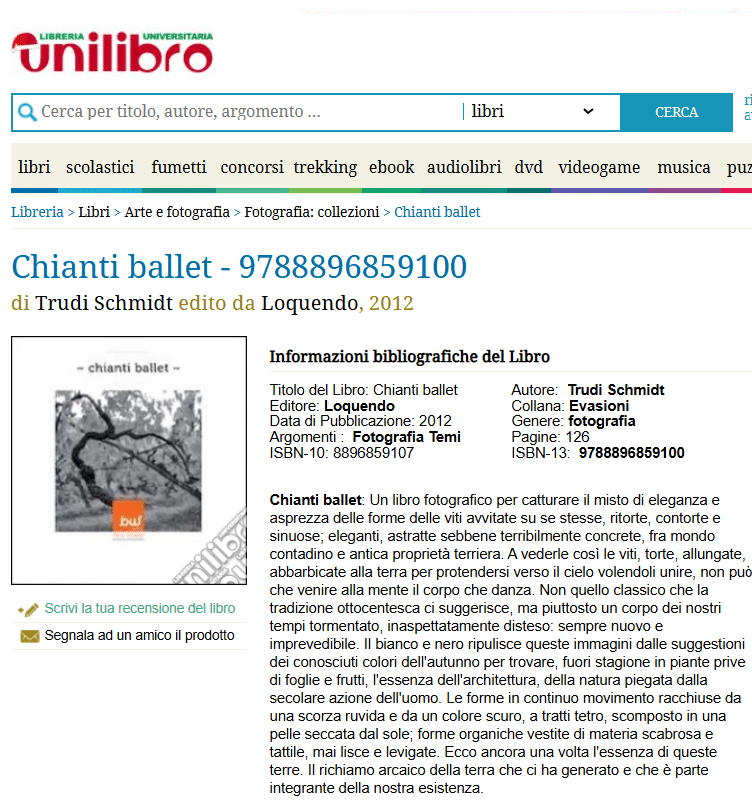 Libro Chianti ballet di Trudi Schmidt su Unilibro