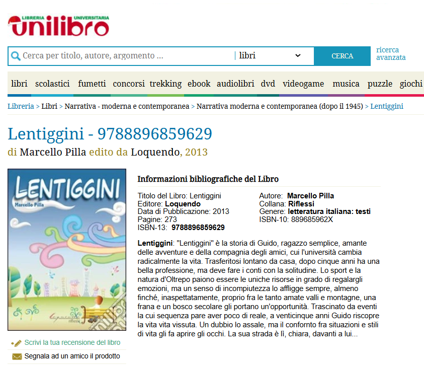 Libro Lentiggini, di Marcello Pilla su Unilibro